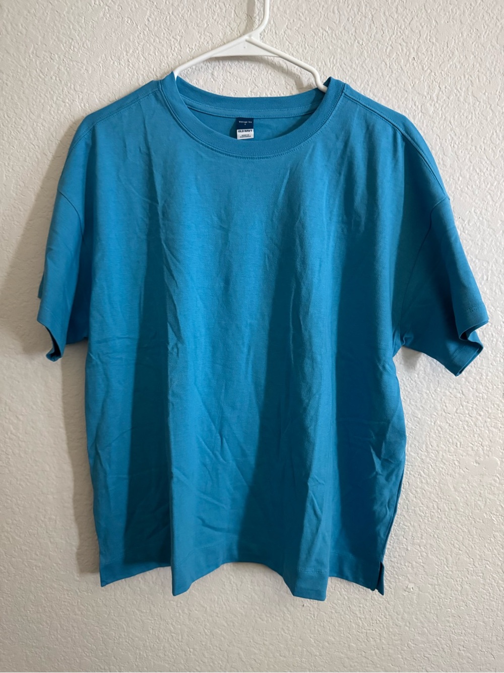 Old Navy Light Blue Crop Short Sleeve T-Shirt Size L NWT